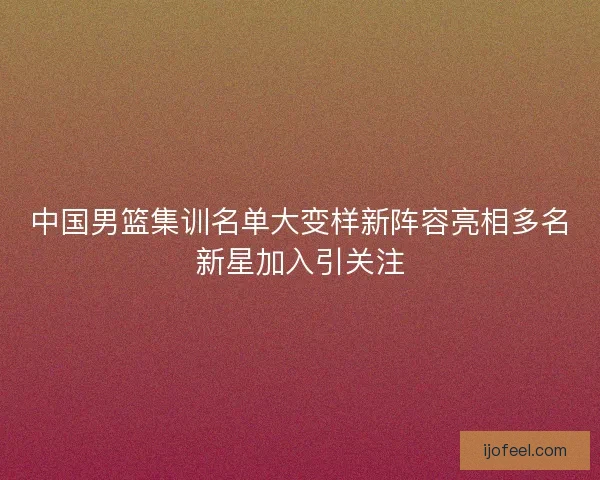 中国男篮集训名单大变样新阵容亮相多名新星加入引关注