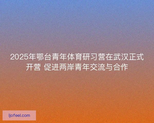 2025年鄂台青年体育研习营在武汉正式开营 促进两岸青年交流与合作