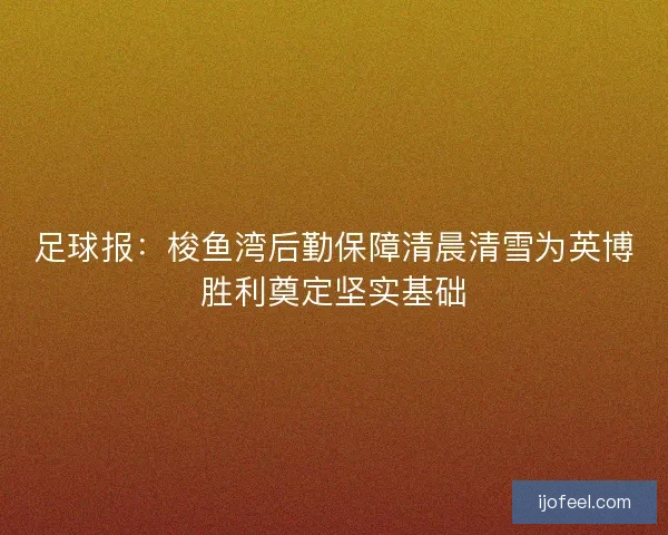 足球报：梭鱼湾后勤保障清晨清雪为英博胜利奠定坚实基础